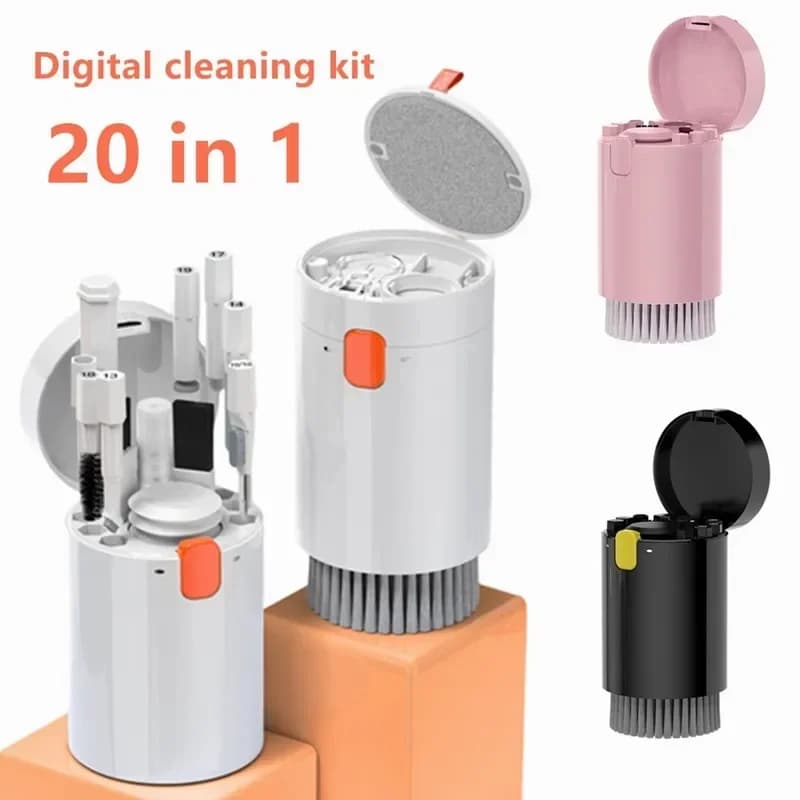 Cleaning Kit 20 in 1 Computer Keyboard Brush Auricolari Cleaning Pen Spray Bottle Cleaning Tools Cleaning Tool Sets