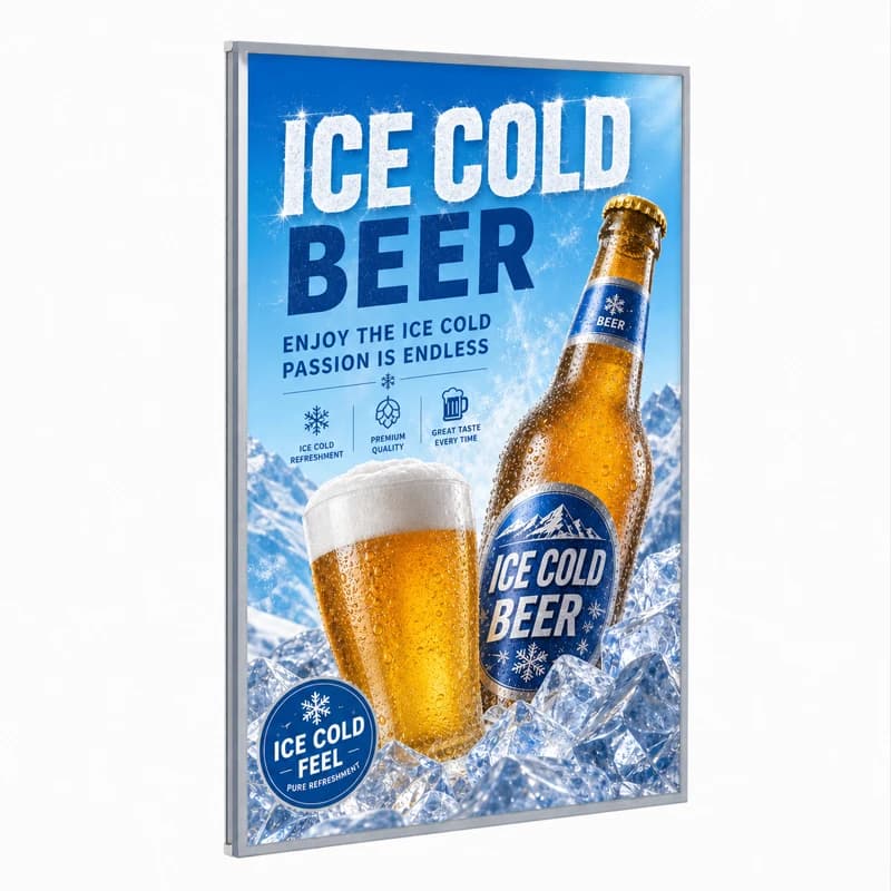 A1 A2 A3 A4 Ultra-Thin LED Light Box Customized Poster Frame Light Box For Bar Shops Restaurant Menus Wall Mounted Billboard