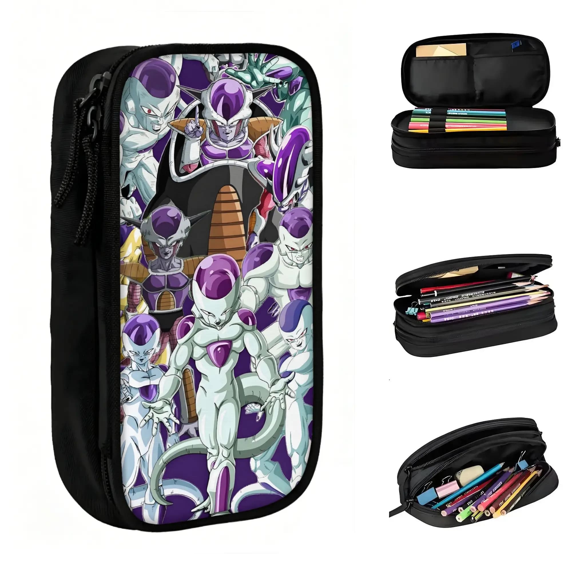 Custom Frieza Manga Cartoon School Pencil Cases Girl Boy Big Capacity Merciless Pencil Pouch Students Stationery
