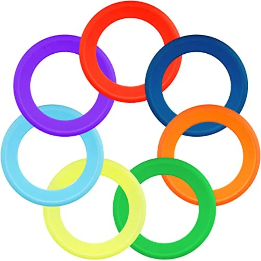 14 Pack Flying Rings Bulk for Adult Light Colorful Flying Discs Outdoor Games Beach Toys for Pool Beach Backyard Camping Activi
