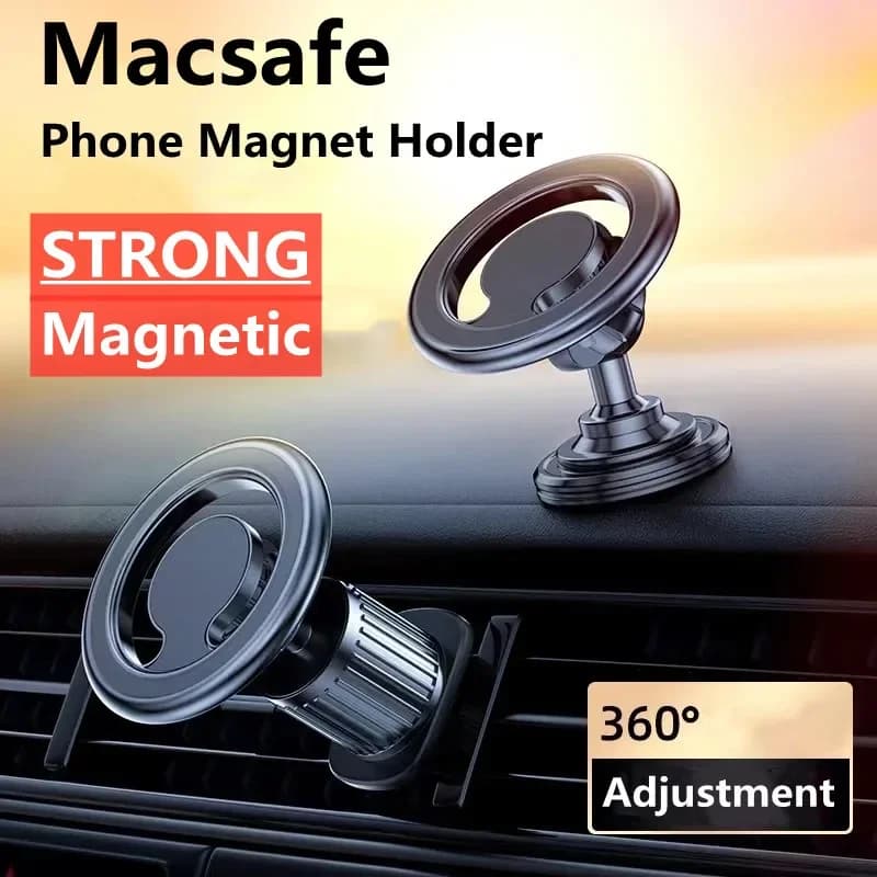 Supporto magnetico per telefono per auto Supporto Macsafe in auto per iPhone 12 13 14 15 Pro Max Supporto per cellulare con clip per presa d'aria per auto con magnete