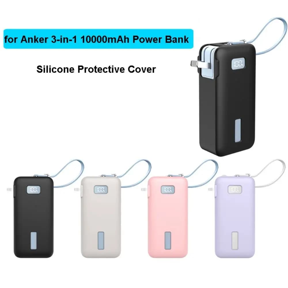 Custodia in silicone per Anker NANO 3-in-1 Power Bank 10000mAh 30W Custodia protettiva da viaggio portatile