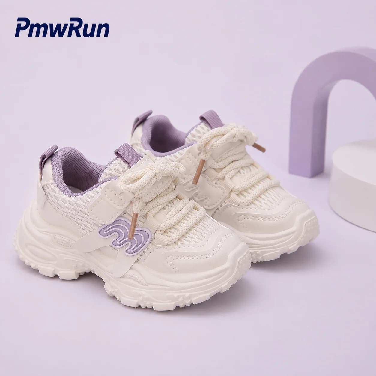 PU Leather Sport Shoes For Children Trend Fashion Boy's Girl's Running Footwear Anti-slippery Ergonomics Kid's Sneakers
