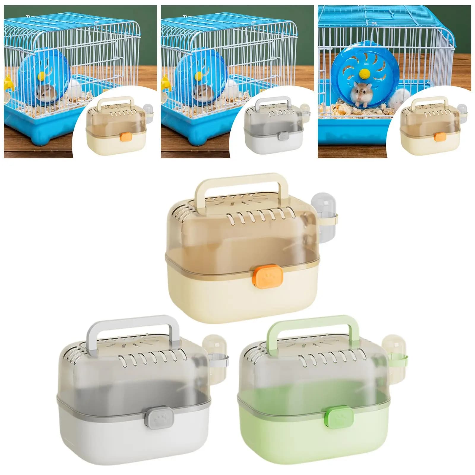 Gabbia per piccoli animali Trasparente Grande custodia per criceti Scatola ventilata in materiale PP per animali domestici con porcellino d'India