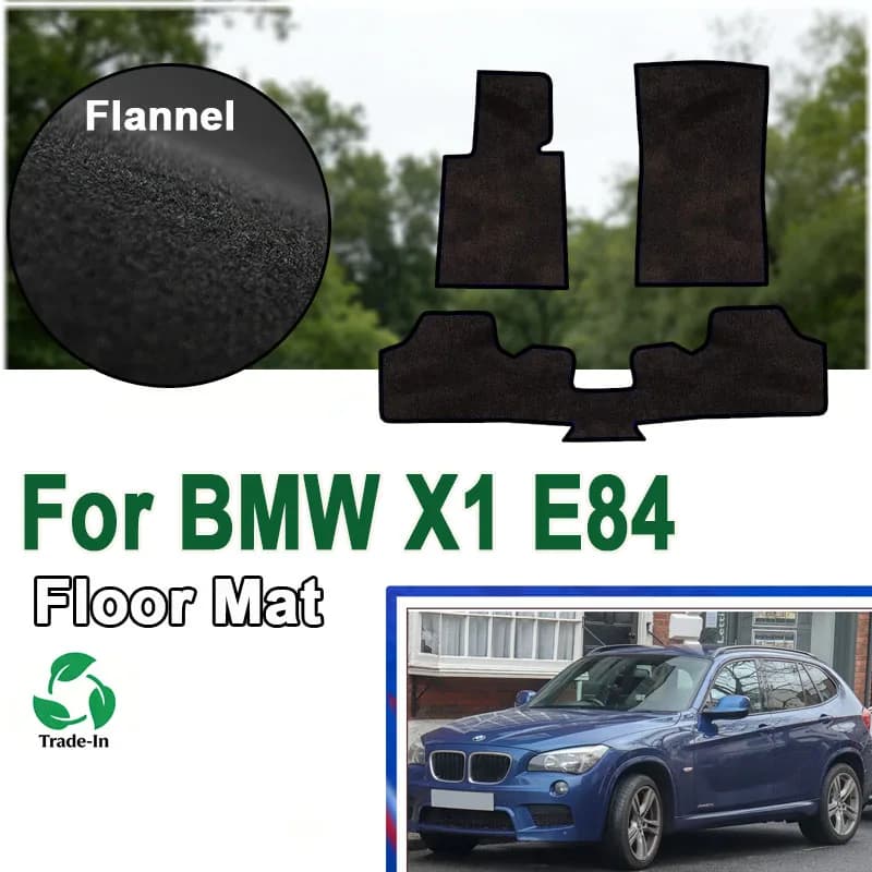 Car flannel mats BMW X1 E84 2010 2012 2013 2014 2015, mats, panels, carpet covers, non-slip, for car