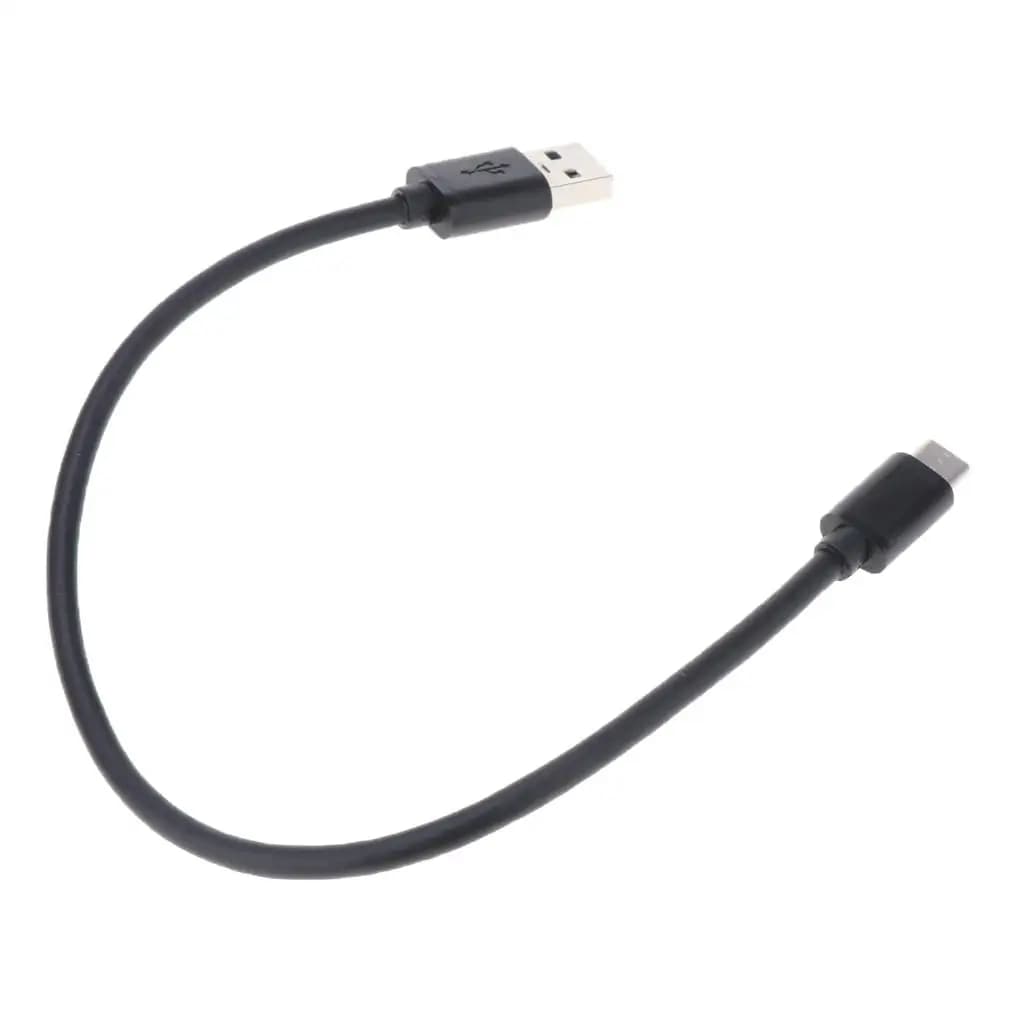 Cavo USB Type C da 30 cm, adattatore per ricarica rapida, cavo in metallo per sincronizzazione dati, per connessione laptop e tablet