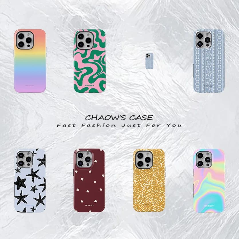 Custodia per telefono INS Pastel Rainbow & Blue Lace per iPhone 17 17e 16e 16 15 14 13 12 11 X XS Air Pro Max Plus, Cover Posteriore a Doppio Strato