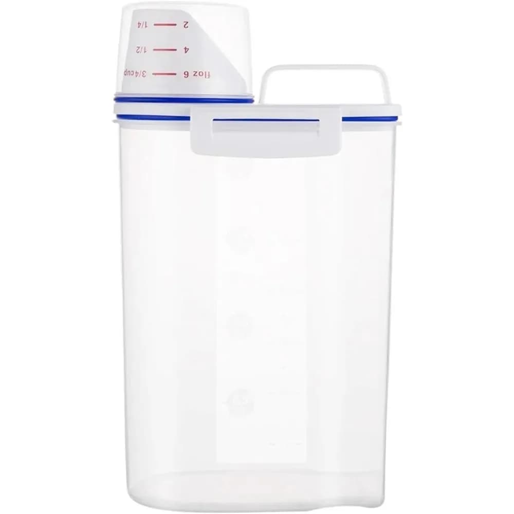 Contenitore per la conservazione degli alimenti secchi per riso Contenitore per la conservazione degli alimenti senza BPA Dispenser per contenitori sigillati in plastica con misurino versatore