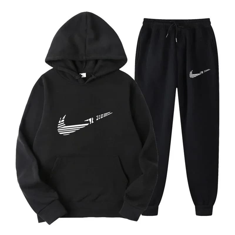 Men's suit 2 Pieces: Hoodie + Trousers with Coulisse, Autumn Sports Clothing for Men and Women