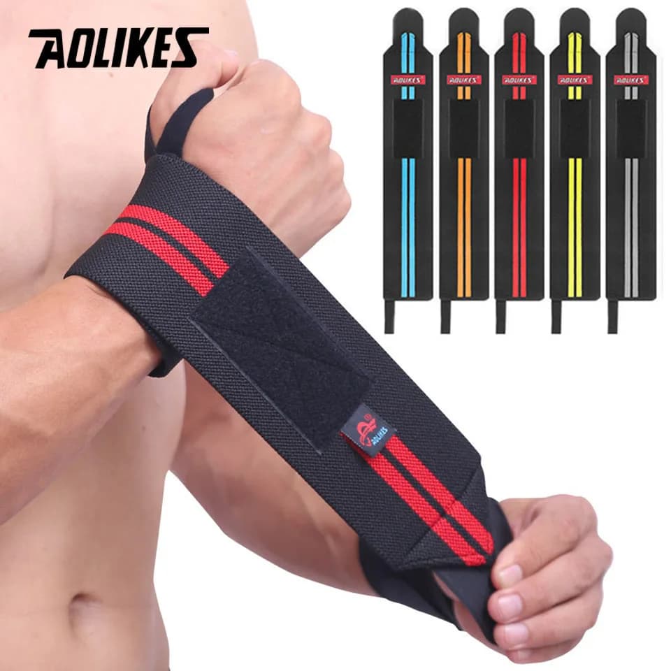 AOLIKES 1 paio di cinturini per supporto per il polso, cinghie per tutore, per sollevamento pesi, fasce per polsi, fasciatura per allenamento in palestra