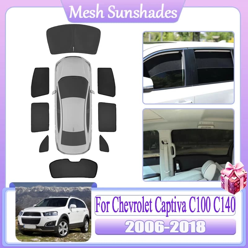 Per Chevrolet Captiva C100 C140 2006~2018 2008 Tendina Parasole Magnetica Automatica per Parabrezza Anteriore e Tendina a Rete per Finestrino Laterale