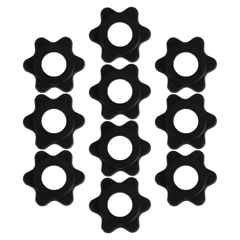 10 Pezzi Collari per Manubri, Bloccaggi per Bilancieri, Clip per Pesi, Morsetti di Sicurezza per Fitness, Dadi Filettati per Aste, Attrezzatura per Palestra Domestica