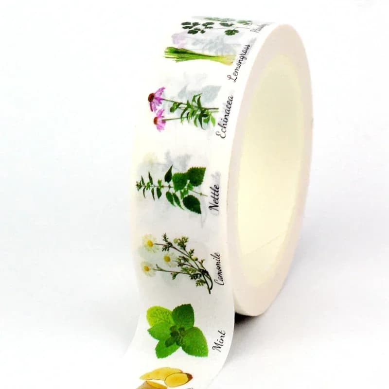 NUOVO 1PC 10M Spezie Decorative Prato Fiore Pianta A Base di Erbe Washi Tape Set per Scrapbooking Diario Nastro Adesivo Forniture di Cancelleria