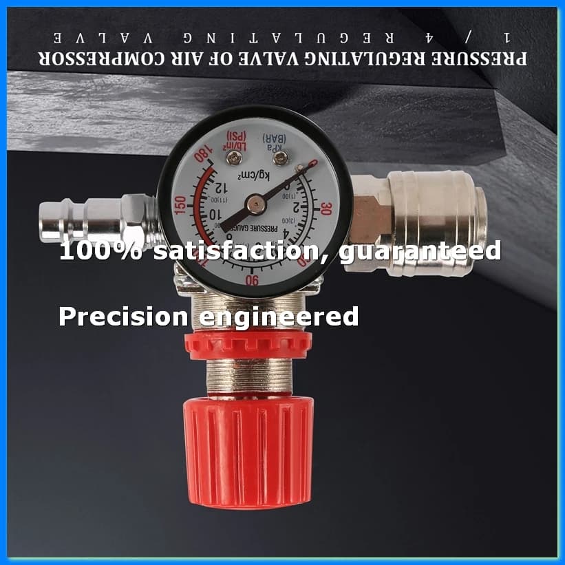 1/4Inch Pressure Regulator Air Compressor Pressure Regulator Reduction Valve 3 Holes Control Valve 12 Bar Connection-A23R
