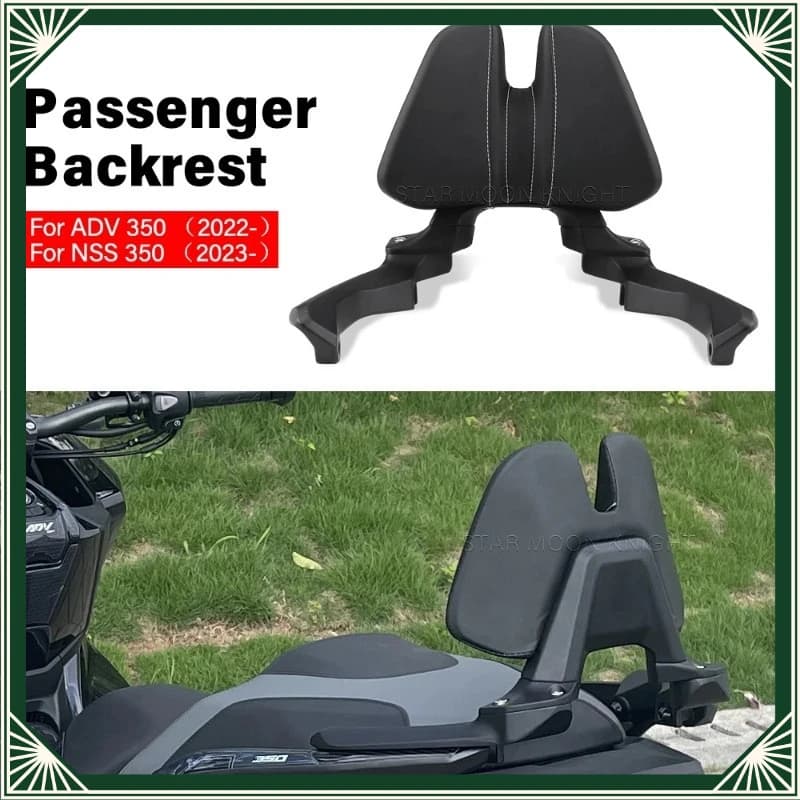 Adatto per moto ADV350, schienale posteriore confortevole, impermeabile, protezione solare, supporto lombare, spugna stabile.