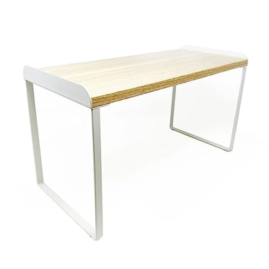 Organizzatore per scaffali e mobiletto in legno a più livelli per bancone cucina, bancone bagno, dispensa, armadio, scrivania ufficio, libri