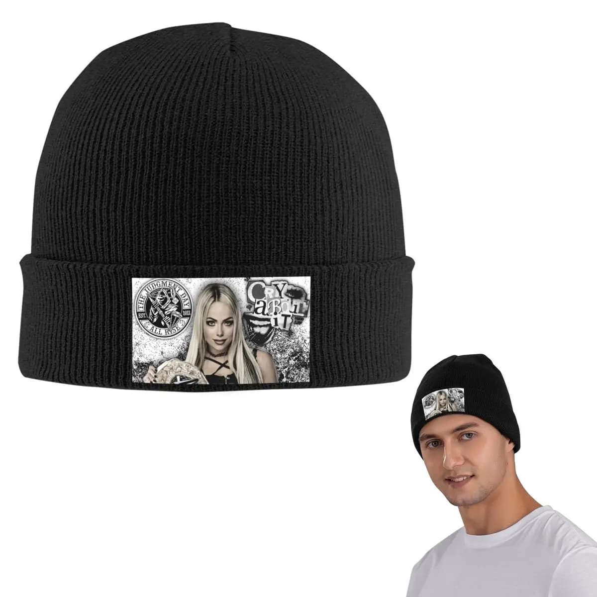 Liv Morgan Warm Knitted Cap Fashion Bonnet Hat Autumn Winter Outdoor Beanies Hats for Men Women Adult