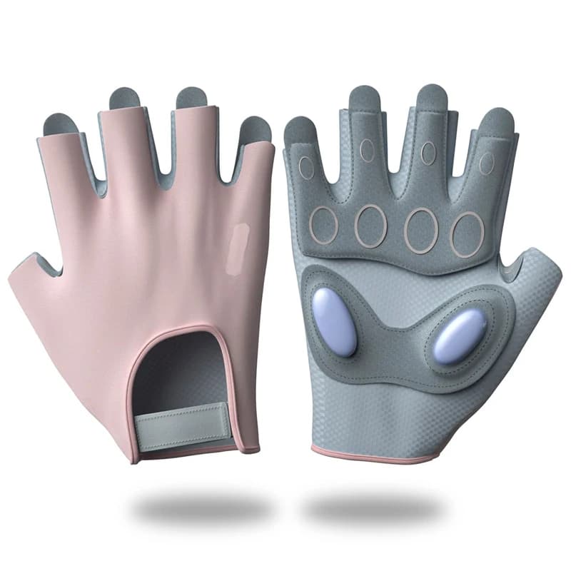 Women sports gloves for lifting gym weights with squat handlebars
