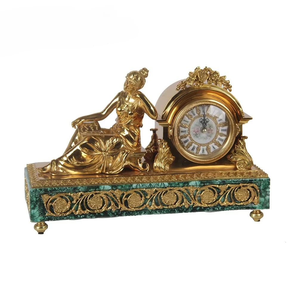 Orologio a pendolo Reading Muse, ornamento squisito, decorazione artigianale da scrivania, per villa, mobile o armadio