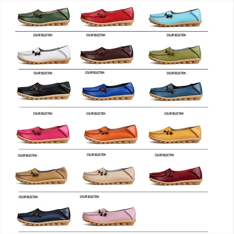 Moccassini Women's Leather Shoes Casual Sports Shoes Fashion Lightweight New sneakers vulcanized by women of large size 100% cow leather