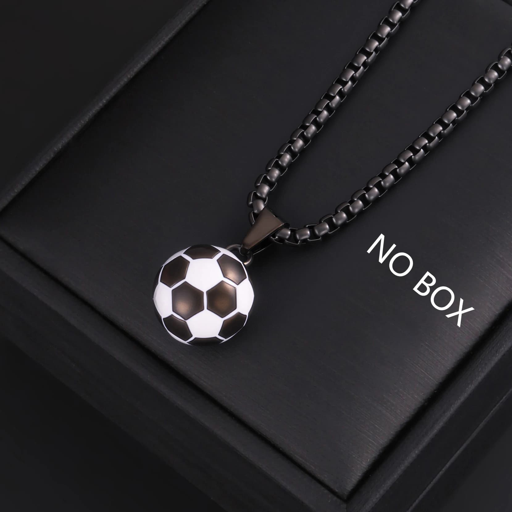 Collana Sportiva in Acciaio Inossidabile con Ciondolo a Forma di Pallone da Calcio per Uomo, Gioiello Maschile, Regalo per Appassionati di Calcio