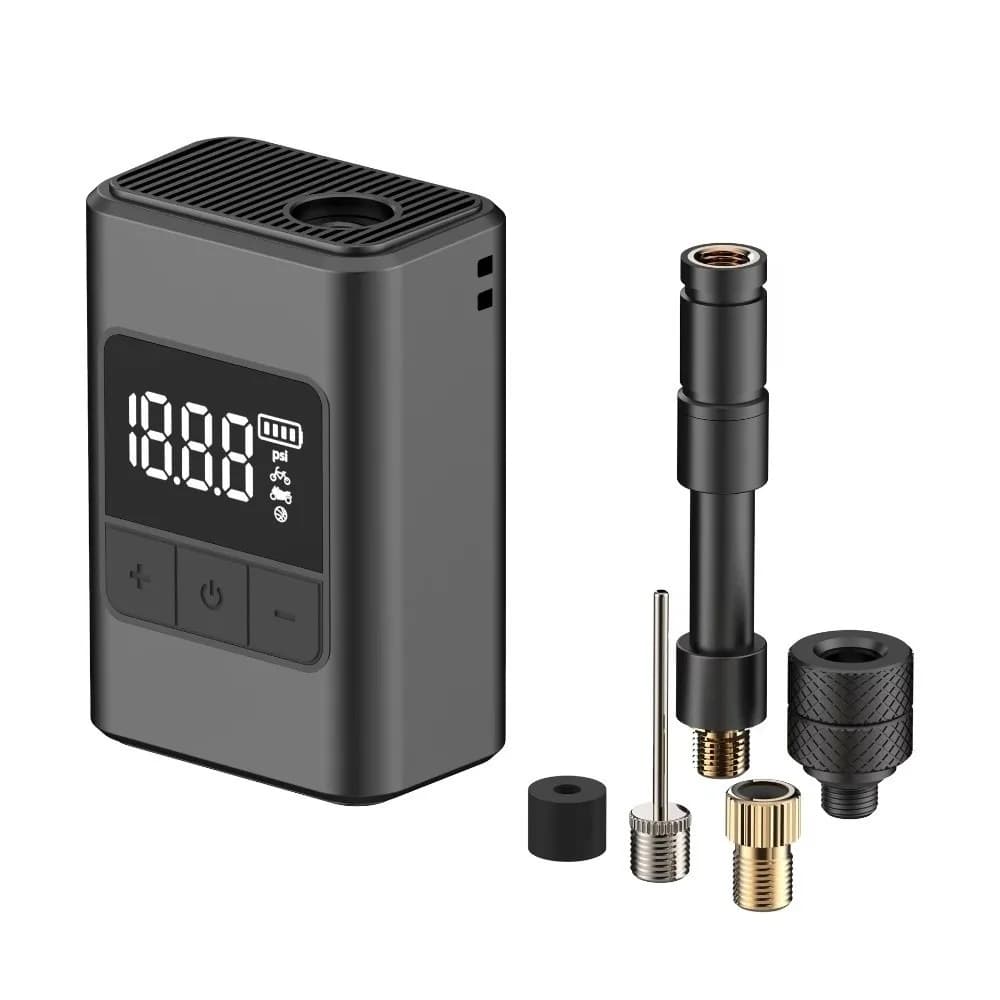 Nuova Mini Pompa per Bici Elettrica 1300mAh 120PSI Pompa di Aria per Bicicletta Elettrica USB-C Ricaricabile Ad Alta Pressione Gonfiatore Accessori Bici