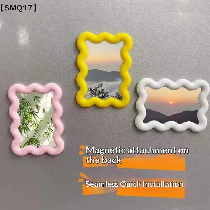 Magnetic Picture Frames For Refrigerator Fridge Color Photo Frame Magnets Album Valentine's Day Gift Anniversary【SMQ】