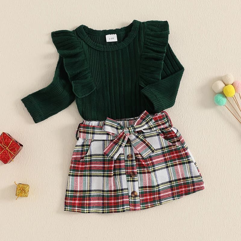 Kids winter outfit with warm fleece hood with floral leggings and matching band, set of 3 pieces for cold days