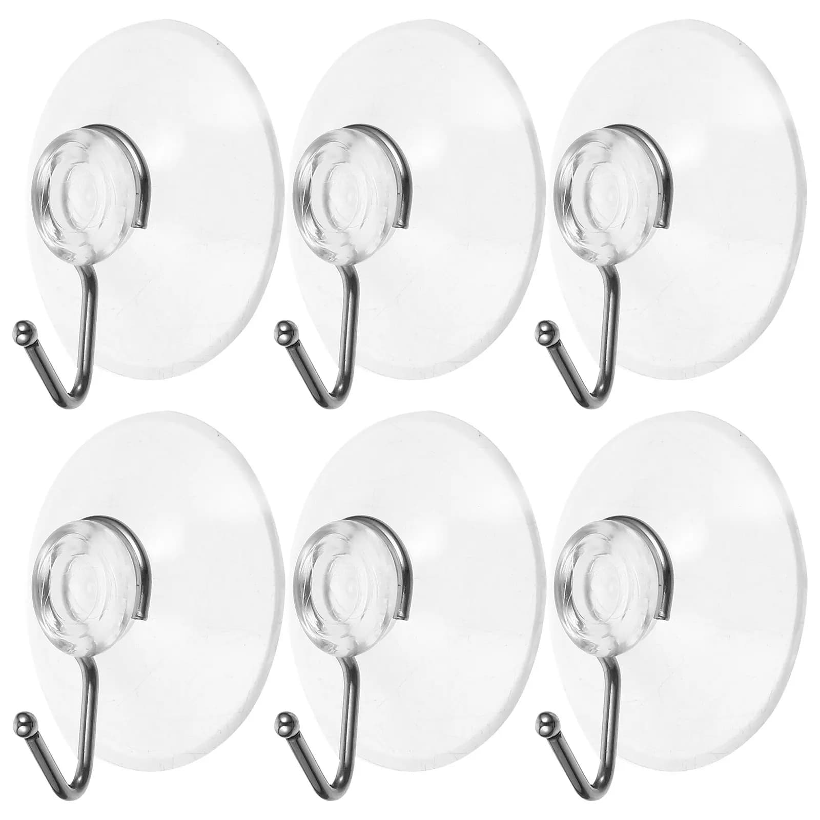 10 Pezzi Ganci a Ventosa Trasparenti Resistenti per Cucina Bagno Porta in Vetro Supporti da Parete Riutilizzabili Robusti