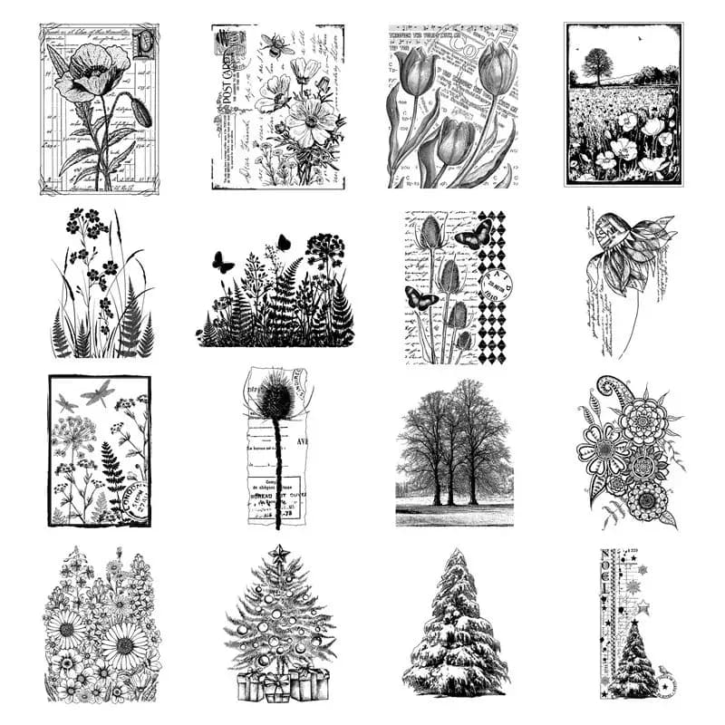 New Arrival Blossom Clear Stamps 2025 For Scrapbooking Paper Making Tulip Dandelion Account Craft Set Card Transparent Seal