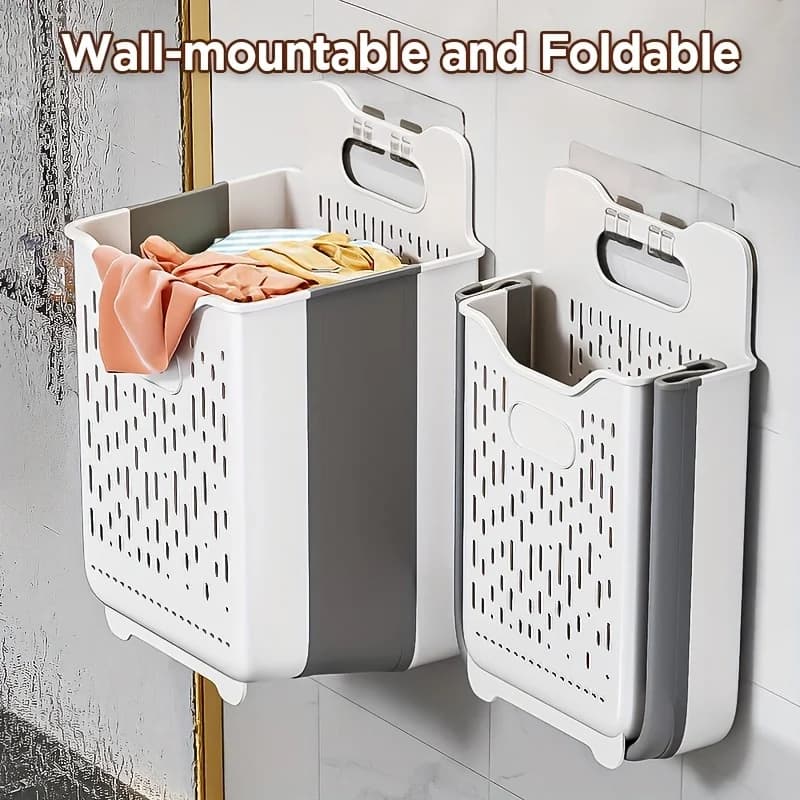 Bed linen basket, folding bed linen basket with handle, foldable storage space for dirty washing machine