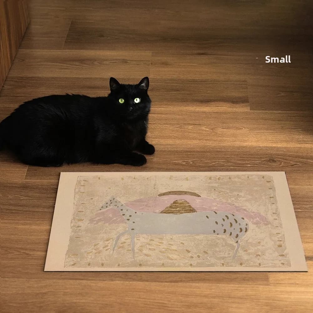 Anti-slip carpet in artistic style for bathroom and bedroom, rectangular carpet with silicone dinosaur motif for home use, for balcony.