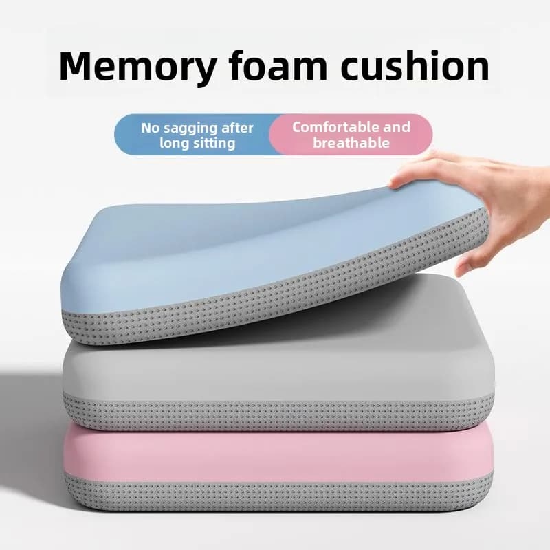 Cuscino in Memory Foam per Sedia da Ufficio, Anti-Dolore ai Glutei, Traspirante, Universale, per Studenti, Decorativo per la Casa
