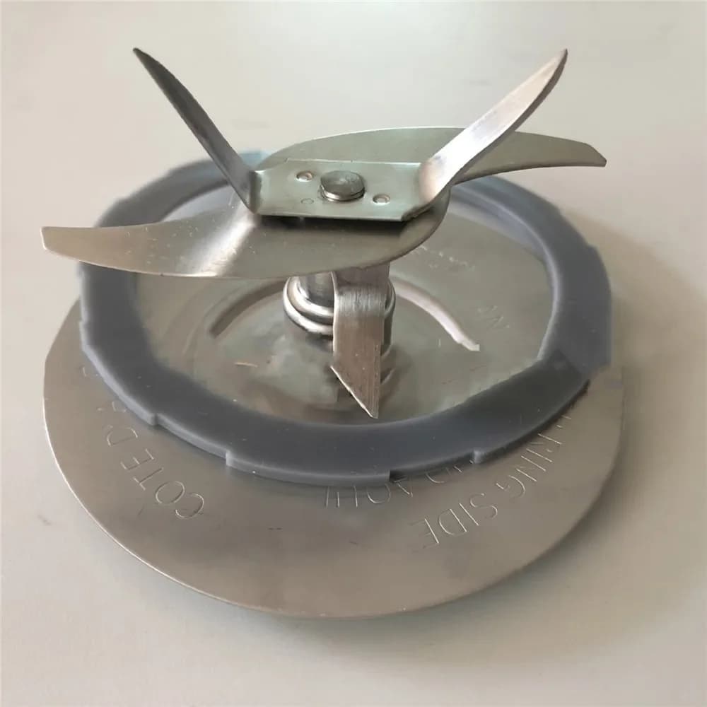 Lama di Ricambio per Tritaghiaccio con Anello di Tenuta a O, Base Nera, 6 Lame, Parti per Frullatore Oster Pro 1200 da 1200W