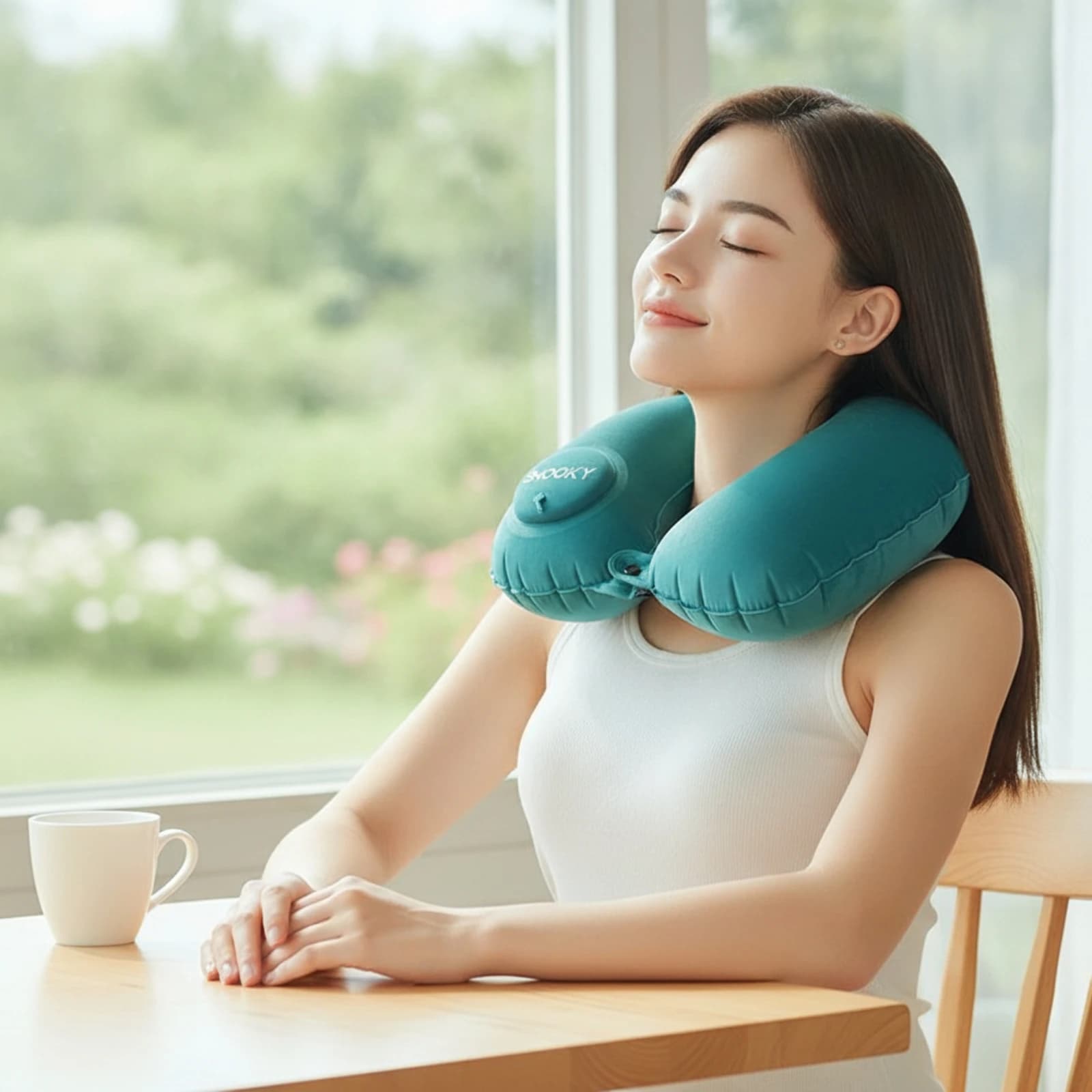 Travel Neck Pillow with Bag Lightweight Travel Neck Pillow Compact Supportive for Travelers, Flights, Road Trips