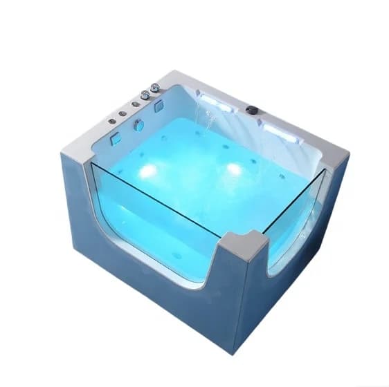 Acrylic Dog Grooming Bath Tub Pet Spa Whirlpool Massage Cleaning Bathtub for Medium Large Dogs