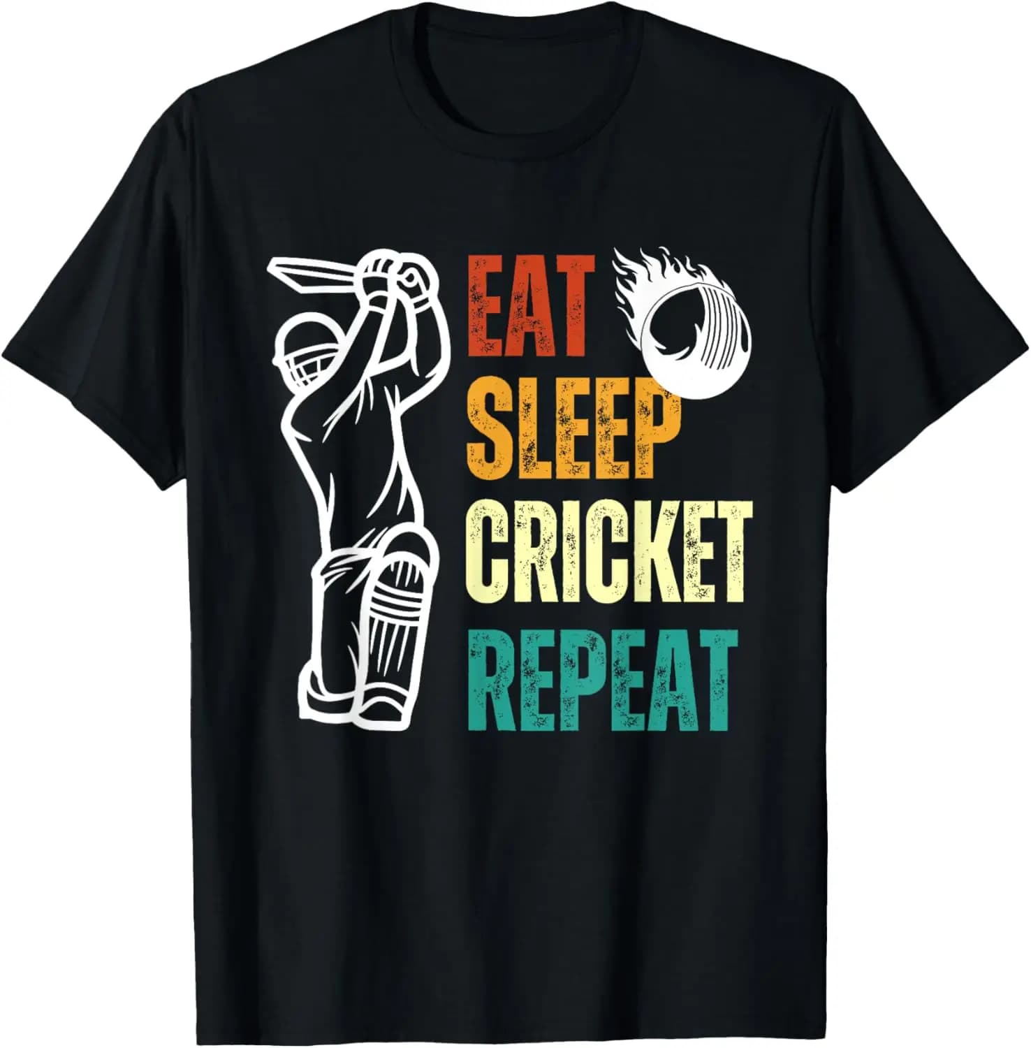 Eat Sleep Cricket Ripeti Giocatore di Cricket Giovani Uomini Ragazzi Bambini T-shirt Unisex Estate Streetwear Magliette e camicette Abbigliamento Uomo Camiseta Hombre