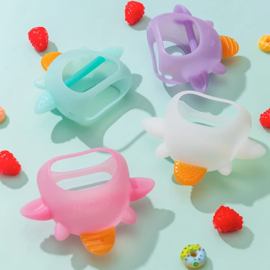 1PC Silicone massaggiagengive giocattolo per bambino cartone animato forma animale giocattoli per bambini allattamento roba per bambini cura dentale articoli per bambini accessori morbidi per bambini