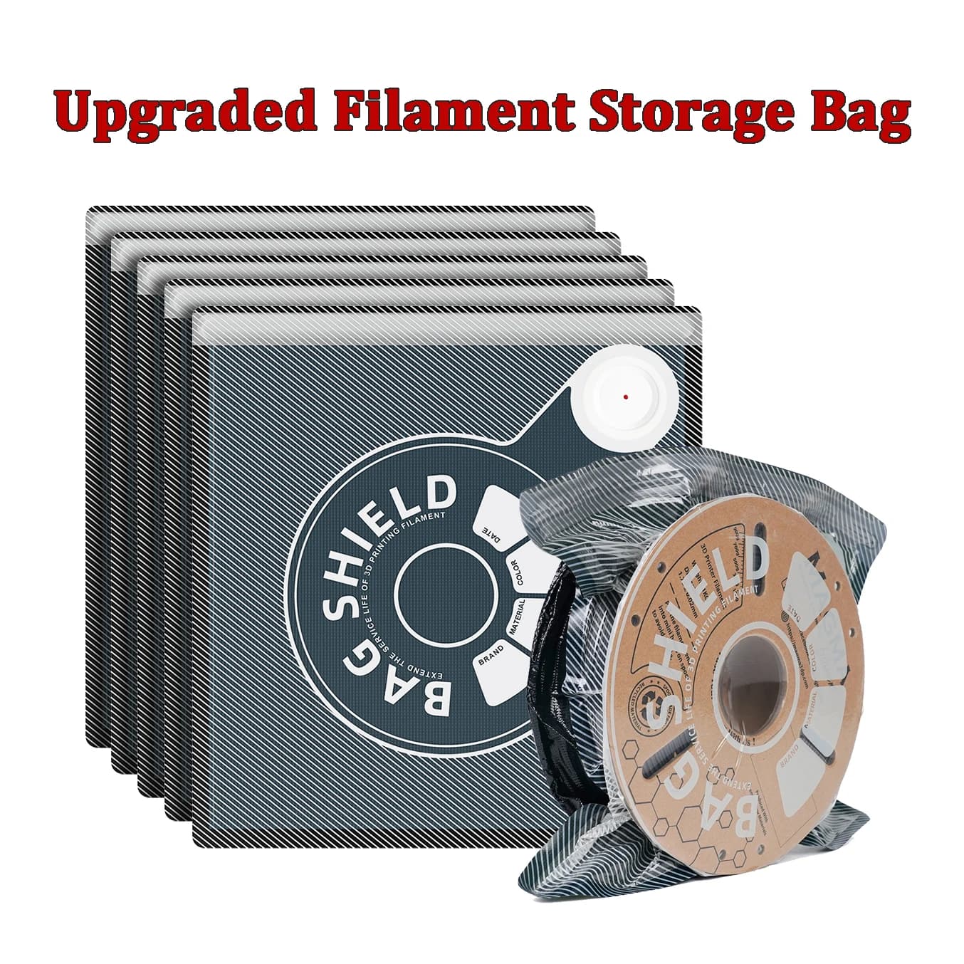 Vacuum Bag 2.0 Updated for Storage Filament, Airtight Tenuta for PLA, ABS, PETG, Keeps Dry Filament, 3D Printer Component