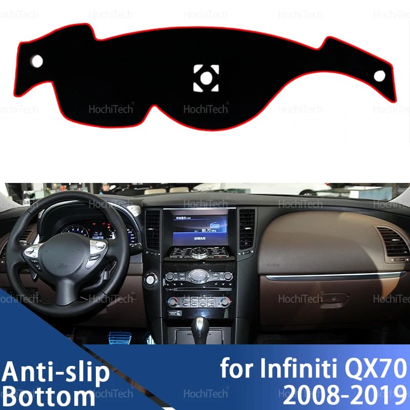 Per Infiniti QX70 FX35 FX37 FX45 FX50 S51 2008-2019 Copertura del cruscotto dell'auto Evitare la luce Pad Cruscotto Zerbino Tappeti LHD RHD