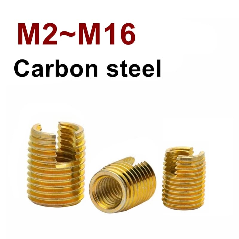 Inserti filettati autofilettanti tipo 302 M2~M16 in acciaio al carbonio per riparazione filettature