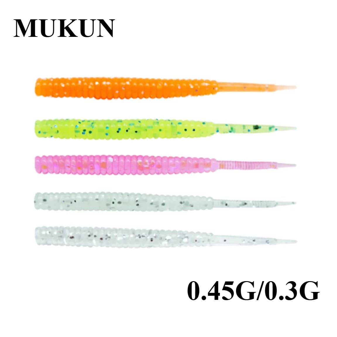 MUKUN 30PCS AJING Richiamo Rockfish Esche da pesca 50mm/0.3g 6cm/0.45g MINI Esche artificiali Swimbaits Jig Lure Wobber Worm Tackle