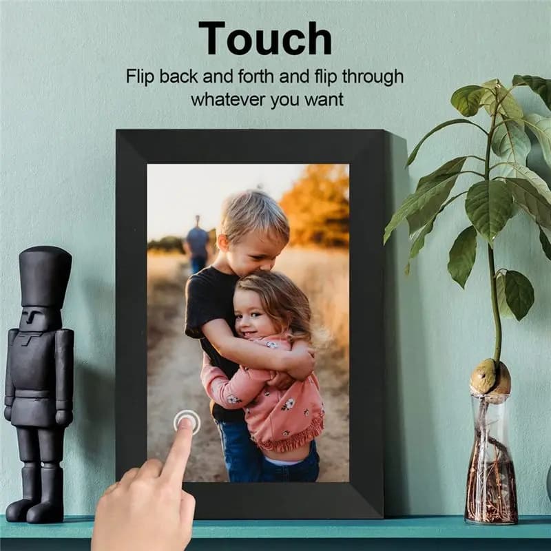Cornice per foto digitale Smart WiFi da 10,1 pollici Touch screen LCD IPS 1280X800, rotazione automatica di ritratti e paesaggi - Spina americana