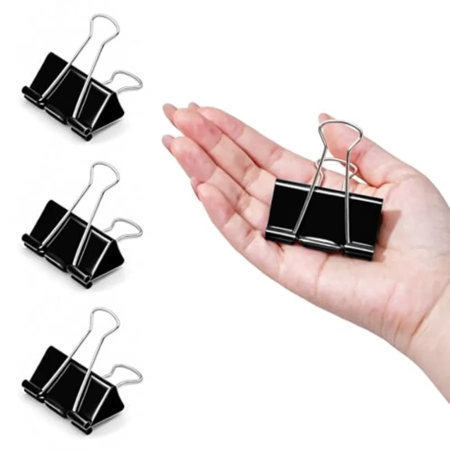 Clip per Cartelle Extra Grandi da 2 Pollici, Confezione da 36, Grandi Fermagli per Carta, Clip per Cartelle Riutilizzabili con Chiusura a Scomparsa per Ufficio, Casa, Forniture Scolastiche