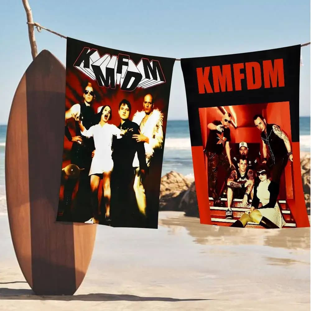 Fascia KMFDM Asciugamani da spiaggia appiccicosi fai-da-te Asciugamano da doccia Sauna Viaggi Spa Microfibra Accessori da palestra ad asciugatura rapida Arredamento della camera carino