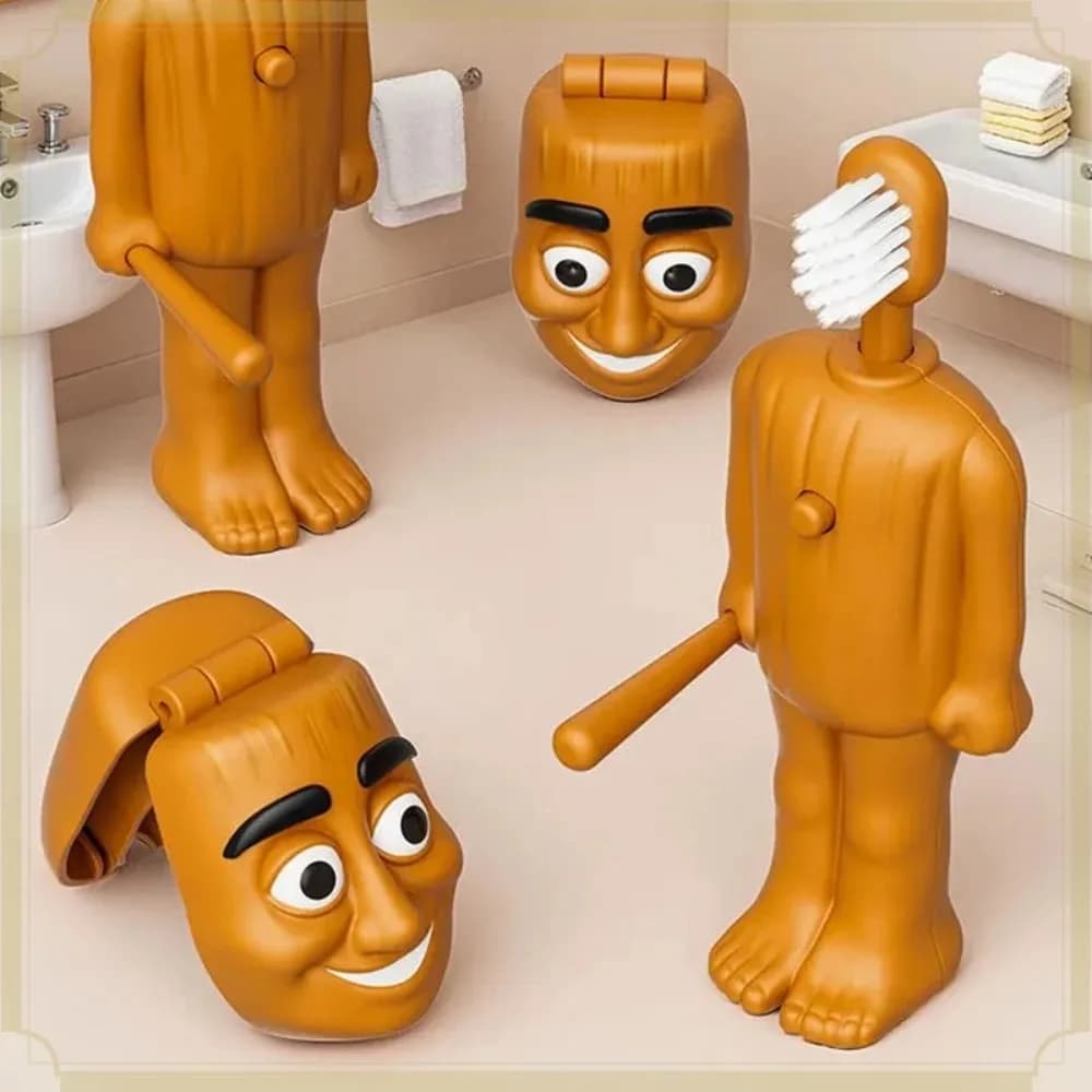 2026Italian Brainrot Tung Sahur Anime Children's Toothbrush Soft Nylon Bristles Travel-Friendly Funny Teeth Brush Toy