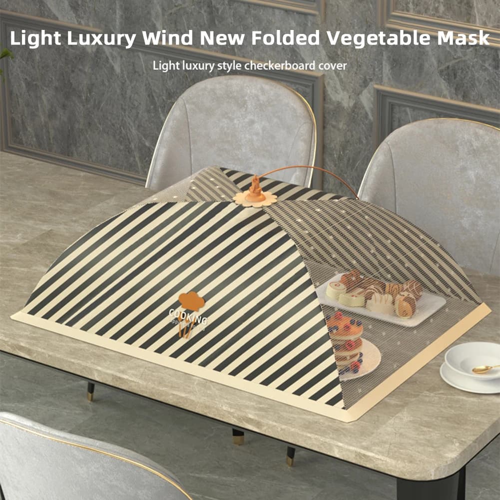 Portable Foldable Food Covers Umbrella Fine Mesh Breathable Anti-Mosquito Meal Vegetable Fruit Cover Kitchen Gadgets Accessories