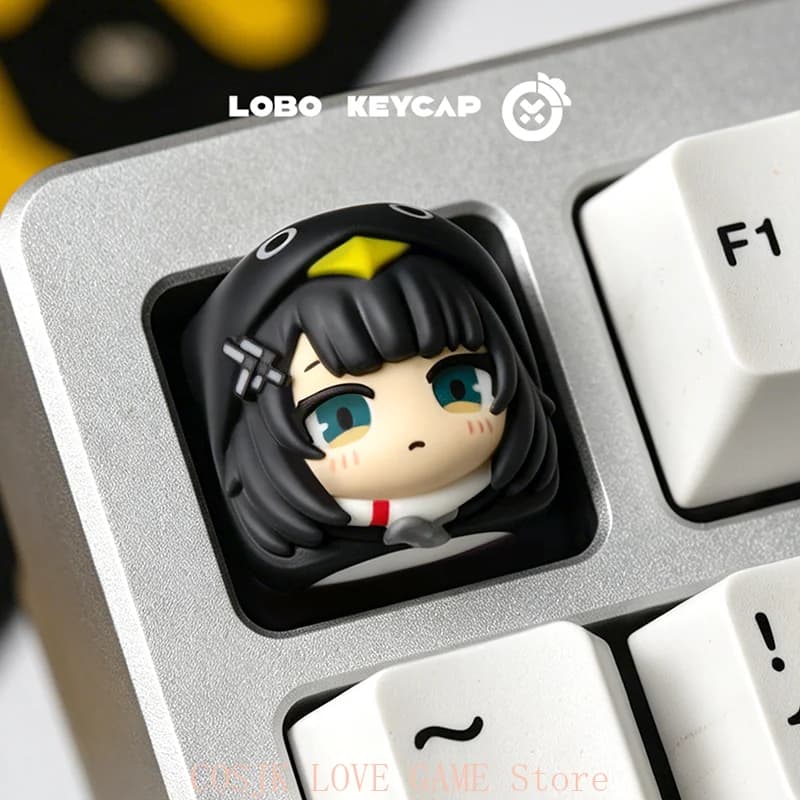 Game Arknights Endfield The Administrator Cosplay Anime Keycaps Resin Material for Mechanical Keyboard Accessories Key Caps