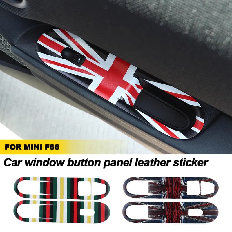 2 pz/set Per Mini Cooper F66 Finestra di Automobile Interruttore Pannello di Controllo Adesivi In Pelle Protezione Auto Decorazione Accessori