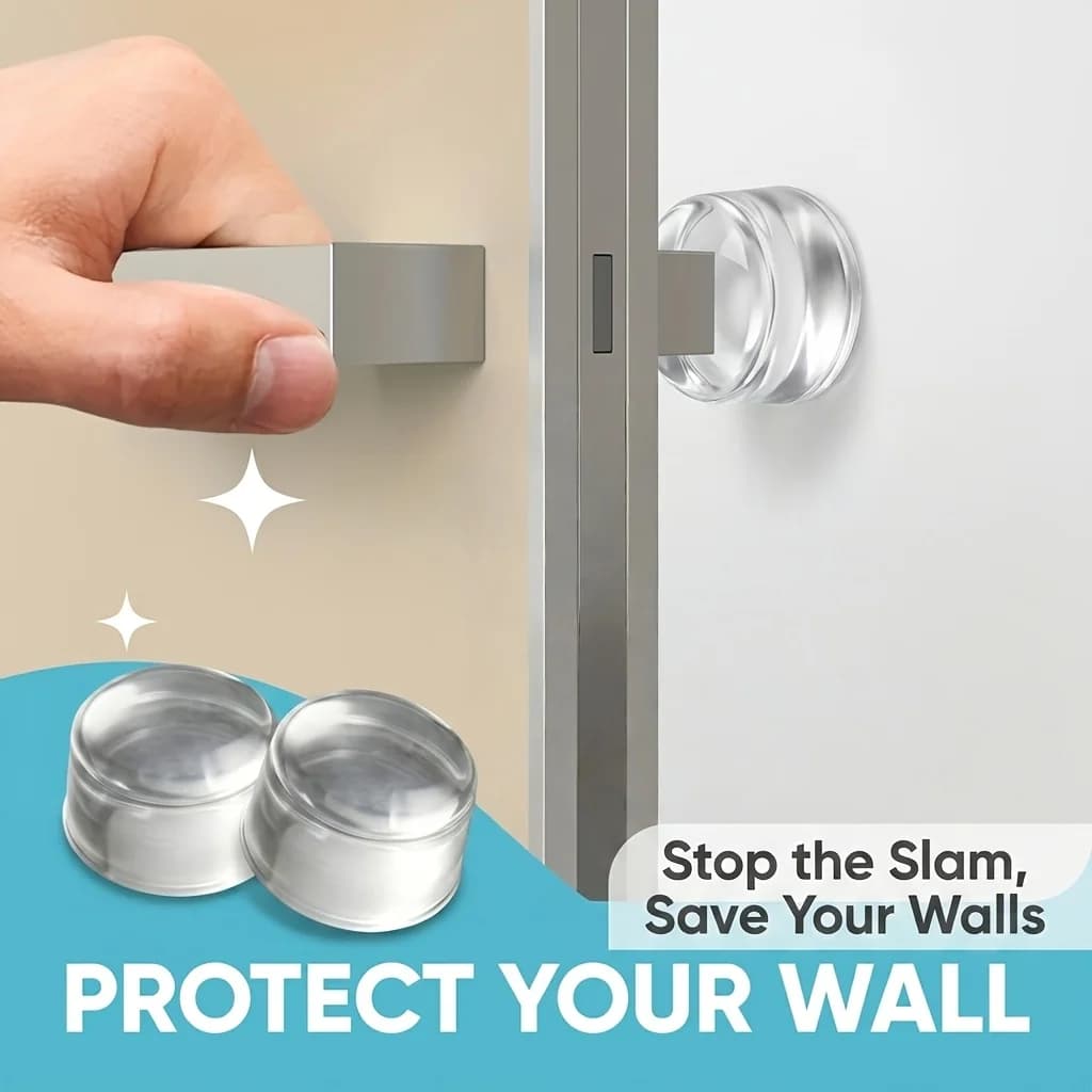 2 door stoppers, self-adhesive bump guards, shock-absorbing wall pads, suitable for home doors and furniture